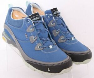 Ahnu F19114E Blue Suede Lace Up Hiking Waterproof Sneaker Shoes Women's US 10