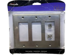 Amerelle decor Metro line Brushed Nickel wall plate 77RRRBN - Picture 1 of 1