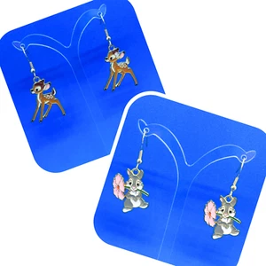 Adorable Disney Inspired Thumper & Bambi Earrings - So Cute - Picture 1 of 3