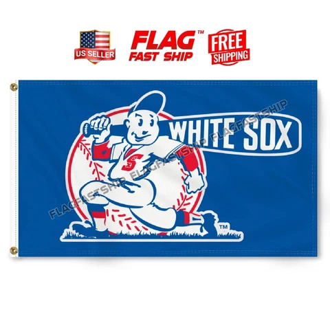 Chicago White Sox Vintage Retro Flag 3x5 FT Man Cave Banner New FREE Shipping Cover