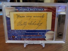 1923 W572 Wally Schang Strip Card and Cut Auto 1/1 One Of One '22 BGS Auth Slab