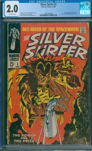 Silver Surfer #3 (1968) CGC 2.0 ⭐ ¡1ª aplicación de Mephisto! ⭐ Cómic Marvel de la Edad de Plata - Imagen 1 de 2