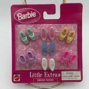 Barbie "Pequeños Extras" Zapatos de Vestir Rosa Azul Brillo Verde Menta Mulas Correa en T - Imagen 1 de 6