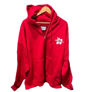 Trader Joe's Hanes rot Herren Hoodie Sweatshirt mit durchgehendem Reißverschluss Größe 2XL - Bild 1 von 5