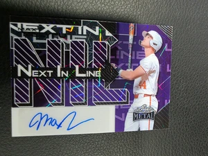 2025 Leaf Metal Baseball Max Purple Laser Belyeu Next In Line Auto 1/2 - Picture 1 of 2