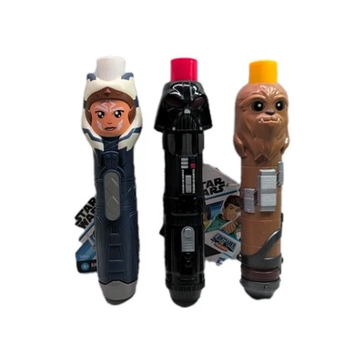 (3) Star Wars Lightsabers, Squad Ahsoka Tano, Darth Vader, and Chewbacca  - Image 1 of 2