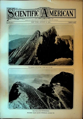 Scientific American August 13 1904 Mount Pilatus Railway Switzerland - Image 1 of 4