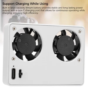 Camera Video Dual Cooling Fan 2 Speed Quiet Semiconductor Fan Camera Externa NEW - Zdjęcie 1 z 12