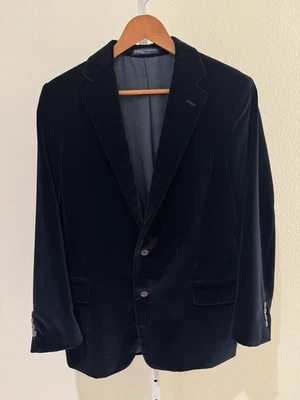 Blazer de terciopelo POLO Ralph Lauren para hombre 42R chaqueta para fumar hecha en ITALIA de colección años 90 Foto 1 de 4
