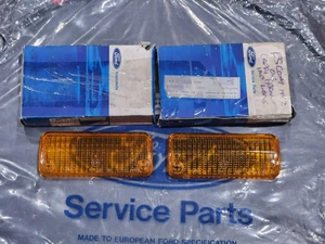 PAIR OF GENUINE NOS FORD MK2 ESCORT FRONT INDICATOR LENSES - Picture 1 of 15