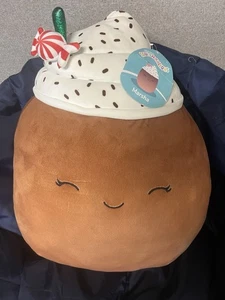 Squishmallows Marsha Peppermint Latte heiße Schokolade 20 Zoll groß Plüschtier braunes Etikett - Bild 1 von 5