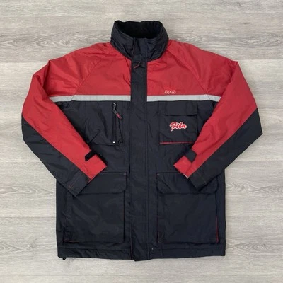 Fila Ski Jacket Mens Medium Vintage Black Puffer Hooded 1990s 2000s Y2K Italy - Image 1 of 4