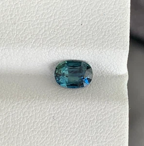 Alluring 0.90ct Sapphire Oval Cut 7mm Rare Blue Green Loose Gemstone Sri Lanka - Picture 1 of 18