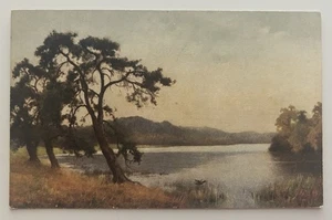 Vintage Postcard Virginia Water Lake Trees Landscape B.D. Sigmund C.W. Faulkner - Picture 1 of 2