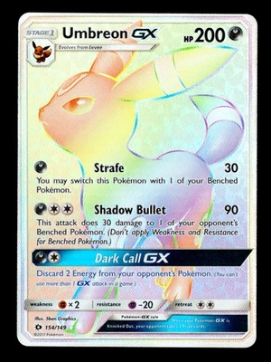 Umbreon GX (Secret) Secret Rare SM Base Set 154/149 NM - Image 1 of 2