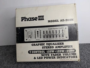Phase III Model AE-208N Graphic Equalizer Stereo Amplifier 7 Control NOS - Bild 1 von 6