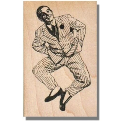 Sello de goma montado, GENE KELLY, bailarín, salto, baile, gente, rayas, hombre bailarín Foto 1 de 3