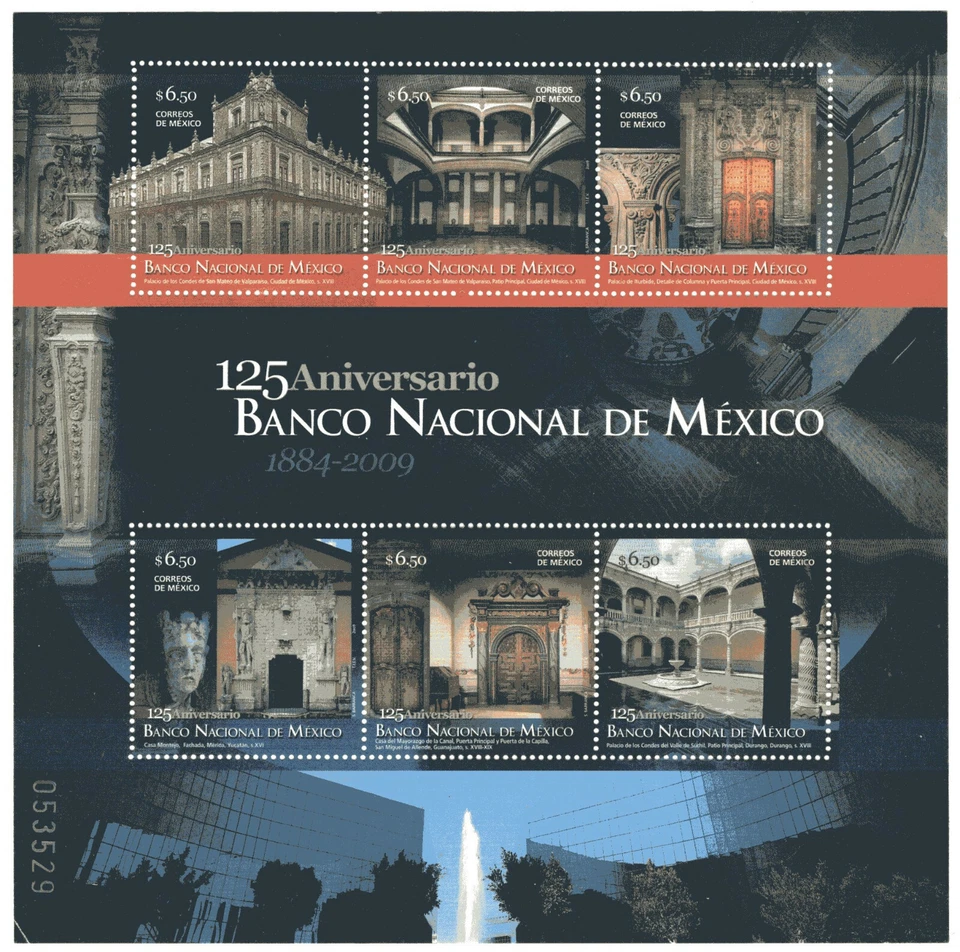 MEXICO, 2009, НАЦИОНАЛЬНЫЕ ПАРКИ, ПОЛНЫЙ КОМПЛЕКТ, MNH - Изображение 1 из 1