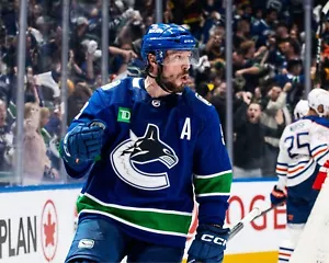 Foto de hockey JT Miller Playoff Goal Celebration Vancouver Canucks 8x10 NHL - Imagen 1 de 1