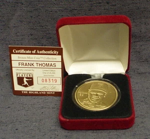 MLB FRANK THOMAS HIGHLAND MINT BRONZE COIN #08319/25,000 - Picture 1 of 1