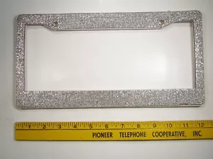 PLASTIC License Plate Car Tag Frame GLITTER 14R1 - Picture 1 of 1