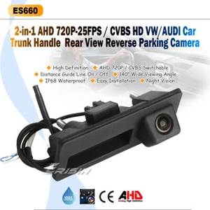 AHD 720P/CVBS HD Car Trunk Boot Handle Night Vision Rear View Camera For VW/AUDI - Picture 1 of 10