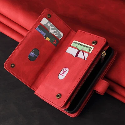 For Google Pixel 6 6 Pro Retro Skin Feel Leather Flip Wallet Case Phone Cover - Image 1 of 4