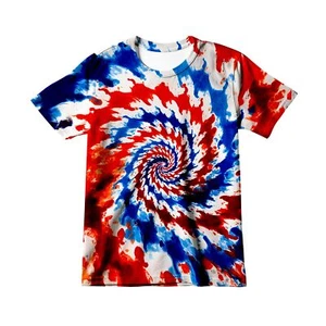 Little Kids Red White Blue Flag Tie Dye Shirt for Boys' Girls' Youth Patrioti... - Picture 1 of 2
