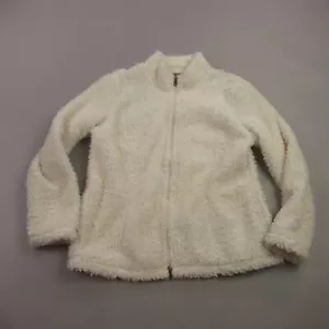 J Jill Jacket Womens Medium Petite Full Zip Long Sleeve Fleece Outdoors Casual - Picture 1 of 10