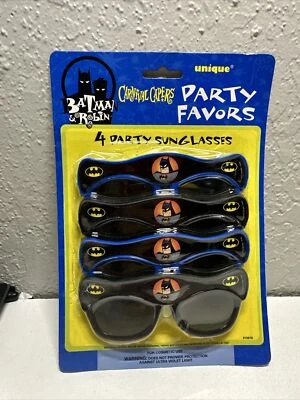 蝙蝠侠复古 1982 年原厂封装 4 件装 Favors 太阳镜 — 第 1/2 张图片