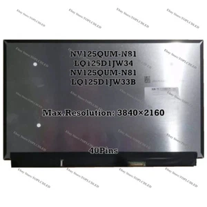 NV125QUM-N81 V8.0 Fit LQ125D1JW34 Fit NV125QUM-N81 V3.1 LQ125D1JW33B 40Pins - Picture 1 of 1