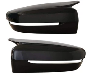 Gloss Black Style Side Mirror Cover Caps BMW G20 G21 G22 G30 G31 G11 G14 G15 - Foto 1 di 9