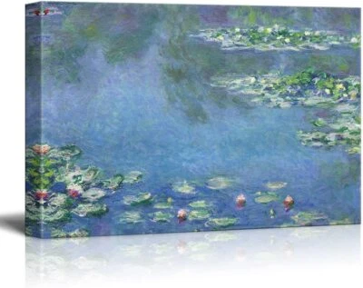 WALL26 Claude Monet Canvas Wall Art Framed Art Print - Water Lilies