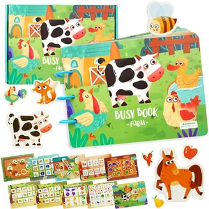 Busy Book for Kids Montessori Autism Sensory Educational Learning Toys Boy Girl - Picture 1 of 9