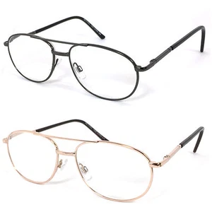 Gafas de lectura con marco de metal de calidad superior piloto lente transparente bisagra de resorte RE54 - Imagen 1 de 6