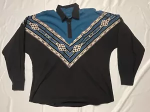 ORIGIAL WESTERN VINTAGE HEMD FÜR HERREN BLAU SCHWARZ - Bild 1 von 9