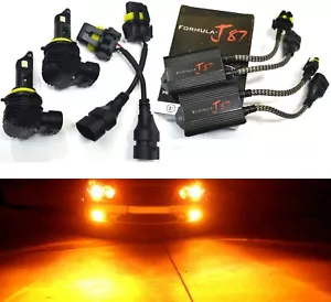 LED M10 Canceler 9045 Orange Two Bulbs Fog Light Replacement Upgrade Stock Lamp - Picture 1 of 12