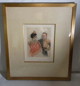 Edouard Chimot: Color Etching - Art Deco - Rare Spanish Dancers - Chimot 1927 - Picture 1 of 7