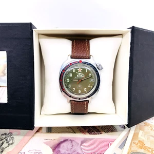 🎖 Tank Komandirskie Vostok Wostok Watch Commander Military Soviet Military 2414 - Picture 1 of 13
