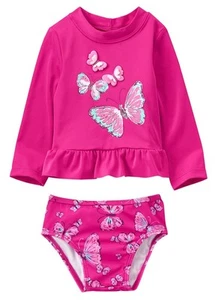 NWT Gymboree Girl Swim Shop Butterfly Wings Rashguard 12-18 18-24 2T 3T 4T 5T - Picture 1 of 1