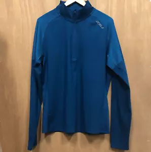 2XU Top Mens Large Blue GHST 1/2 Zip Lightweight Long Sleeve Running Exercise - Picture 1 of 9