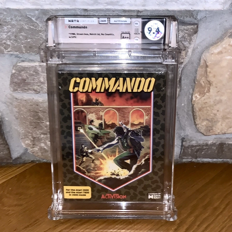 Brand New Atari 2600 Commando Factory Sealed WATA 9.4 Graded Video Game - Image 1 of 4
