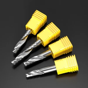 Solid Carbide Single Flute Spiral Router Bit End Mill For PVC MDF Hard Wood New - Picture 1 of 7