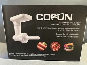 Meat Grinder Attachment for Stand Mixer White Mode COFUN - Picture 1 of 3