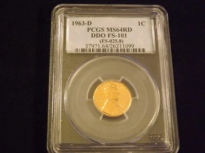1963-D   1C       DDO               PCGS MS 64 RD - Image 1 of 2