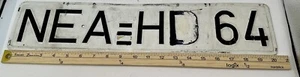Oldtimer Europakennzeichen schwarz-weiß NE - Bild 1 von 3
