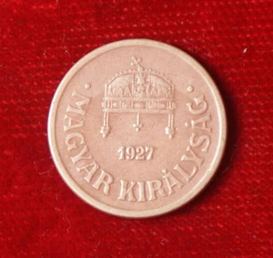 Coin Coin Hungary Hungary Two 2 Fillers 1927 Bronze - Picture 1 of 2