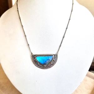 Gorgeous Labradorite Necklace ,925 Sterling Silver Chain Pendant, Gift For Her - Picture 1 of 6