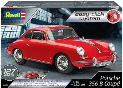 REVELL 1:16 EASY-CLICK SYSTEM KIT AUTO PORSCHE 356 B COUPE' 25,2 CM    ART 07679 - Immagine 1 di 3