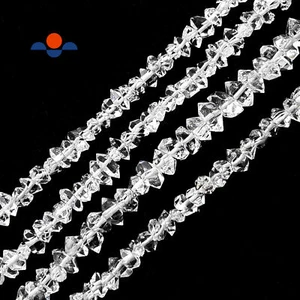 Hochwertige klare Herkimer Diamant Quarz Perlen 4 mm 5 mm 6 mm 7 mm 8 mm 16 Zoll Strang - Bild 1 von 4